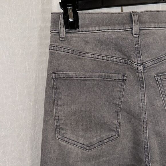 EXPRESS 6R Denim Perfect Light Gray Wash Slim High Rise Jeans - Picture 8 of 10